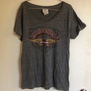 Harley Davidson V neck T-shirt